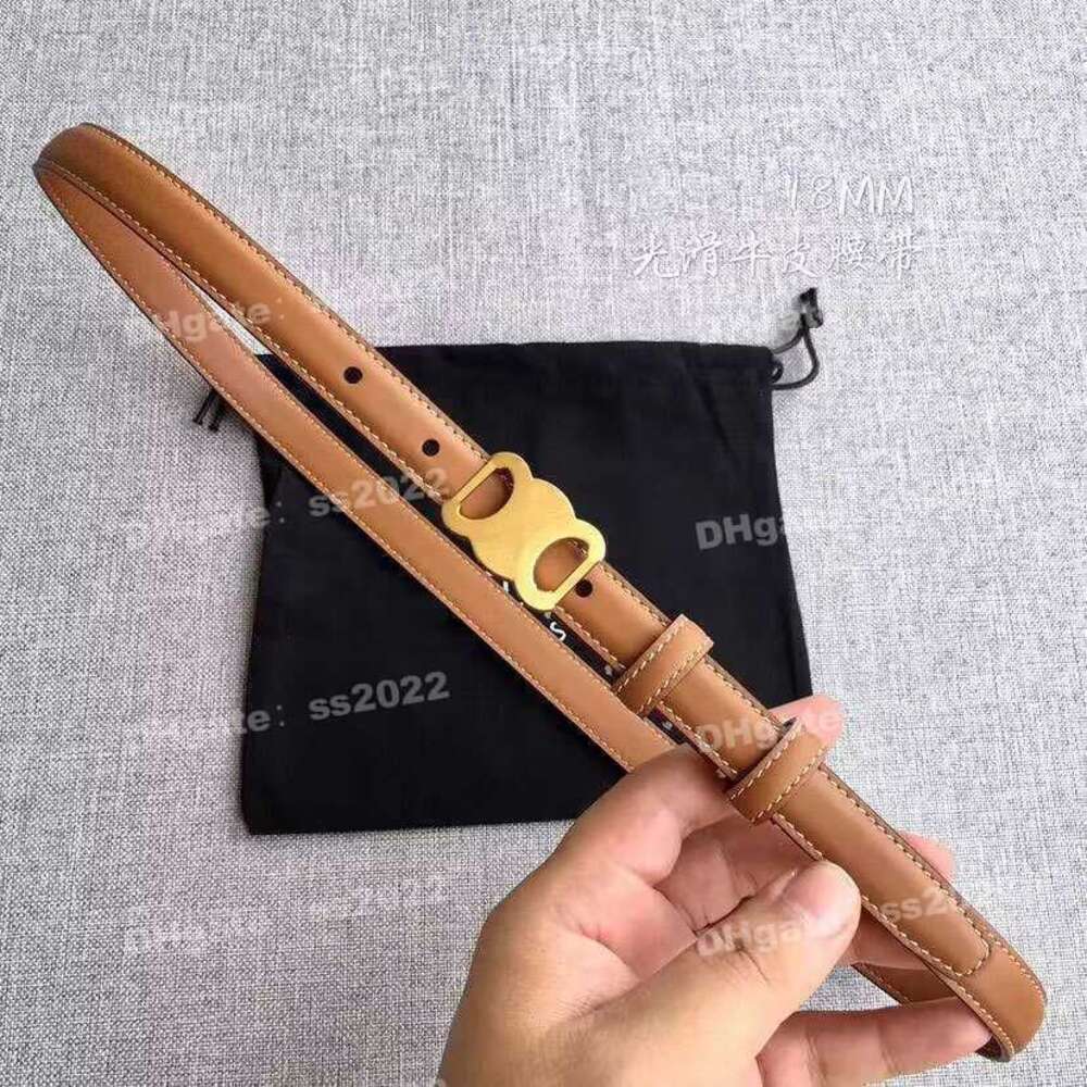 Fashion Designer Belt Women Real Leather smooth Buckle Leisure Belts For Woman Men Famous Brand Thin Belt Waistband Top Quality Width 1.8/2.5Cm