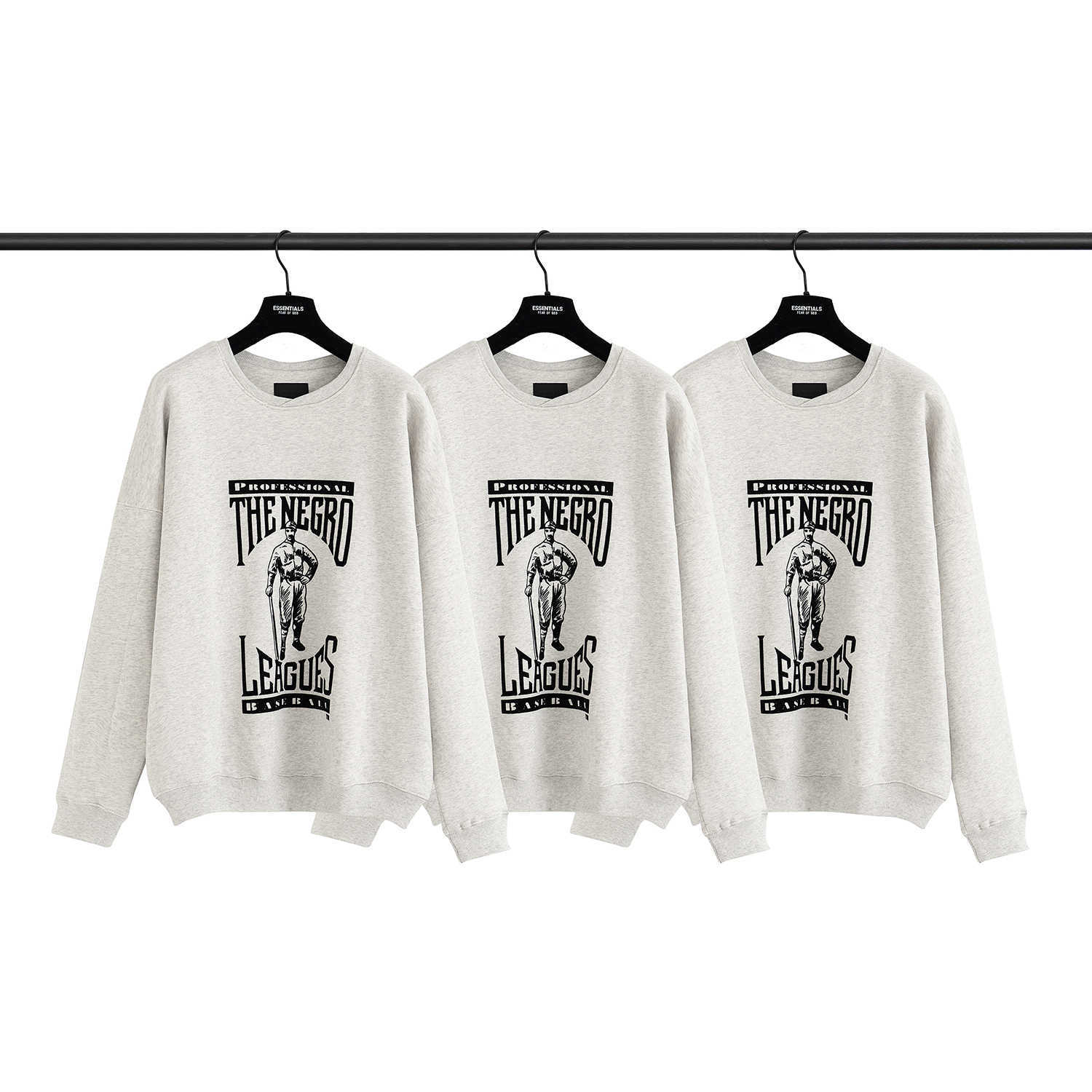 

ESS Hoodies FEARs OF GOD FOG 7C Season 7 Main Line Luxury Designer Brand High Street Loose Flocking Printed Baseball Sweater for Men womens Sweatshirts, Shipping fee