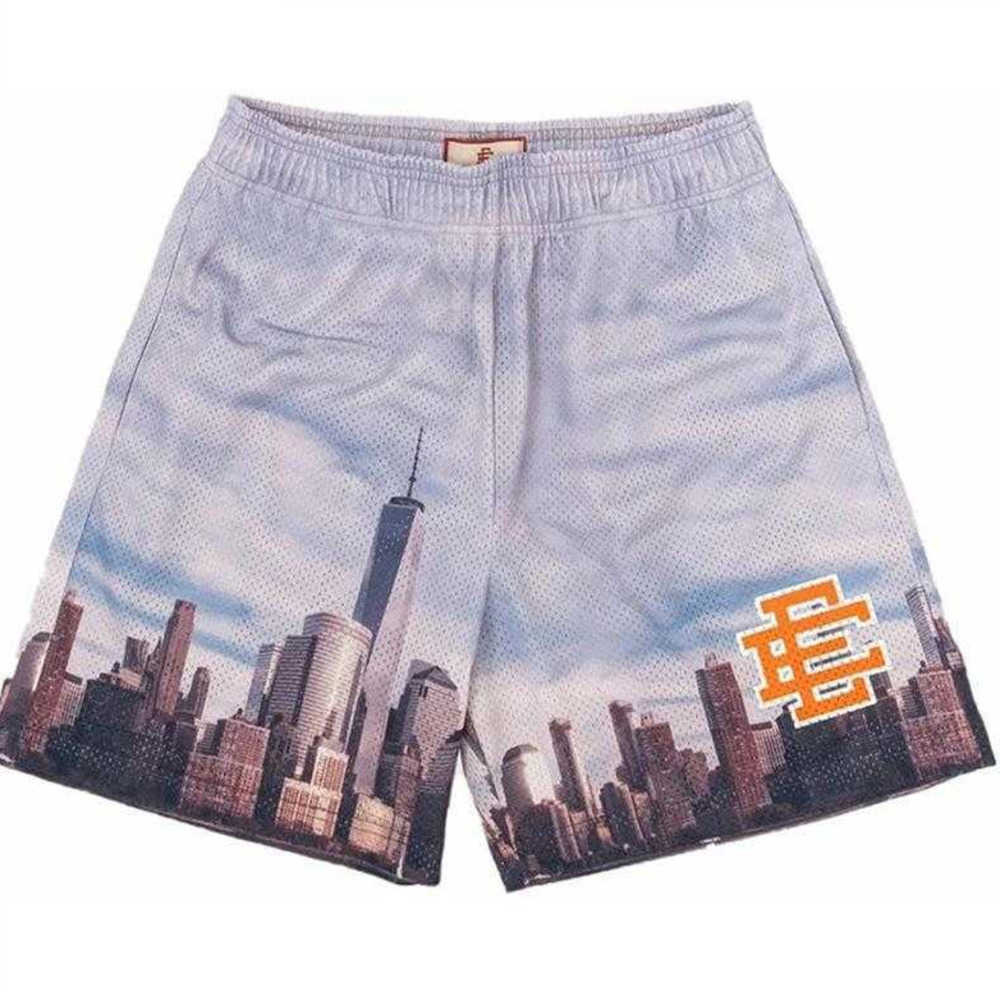 

Men's Shorts Eric Emanuel EE Basic Short YORK CITY SKYLINE Summer Fitness Exercise Breathable Mesh Casual Supermes