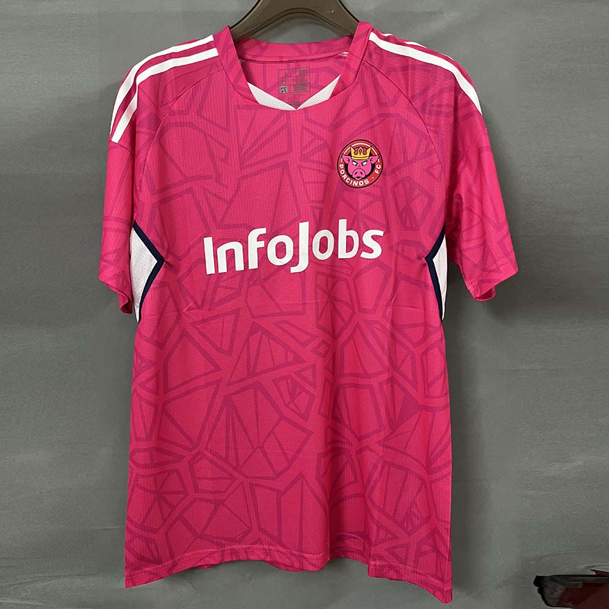

2023 2024 Porcinos FC soccer jerseys 23 24 sevens Kings League Chicharito Ronaldinho pique football shirts Home Pink camisetas futbol maillot foot uniforms top kit