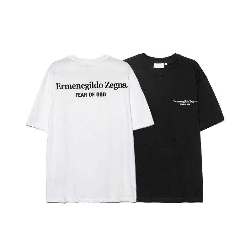 

ESS Tees T-Shirts Luxury Designer fashion clothing FEARs OF GOD JENNY Co branded 3D Letter Printing Trend Loose Short Sleeve FOG Men's Women's Half Sleeve Summer, White