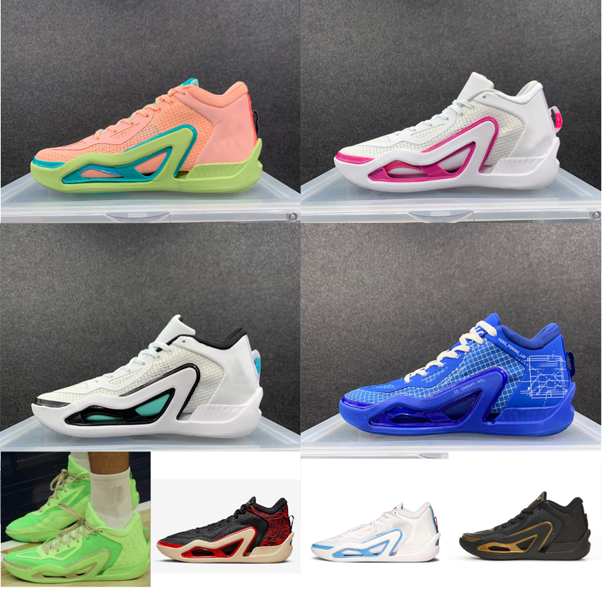 

WITH BOX Designer Mens Jumpman Jayson Tatum 1 basketball shoes 1s Pink Lemonade Blueprint Green White Black Red Gold Zoo Barbershop Bred Archer Ave sneakers tennis wi, White pink