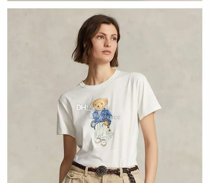 

Womens Round Neck Polo Short Sleeve Designer Luxury Ralphs Polos T-shirt Classic Fashion RL Pony Logo Embroidered Pure Cotton Fabric Lau Fes