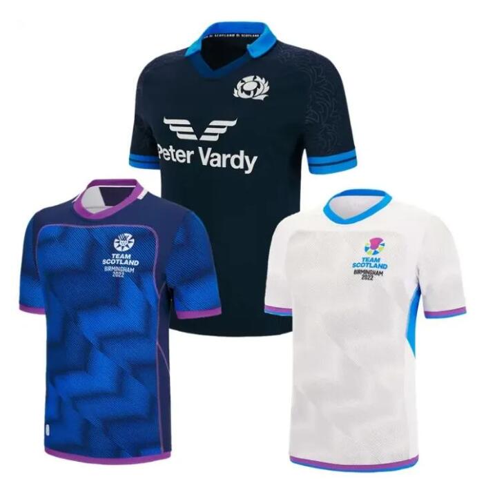 

2022 2023 Scotland rugby Jersey 22 23 7s home away polo vest shirts Scotland Mens rugby jerseys, White