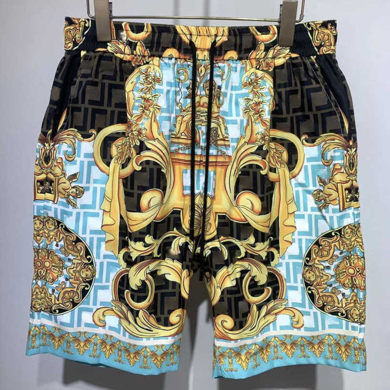 

Summer short trousers Mens Shorts Medusa Printed Silk Beach Pants Designer Pants Men Women Casual Short Pantsuit short trousers, Color