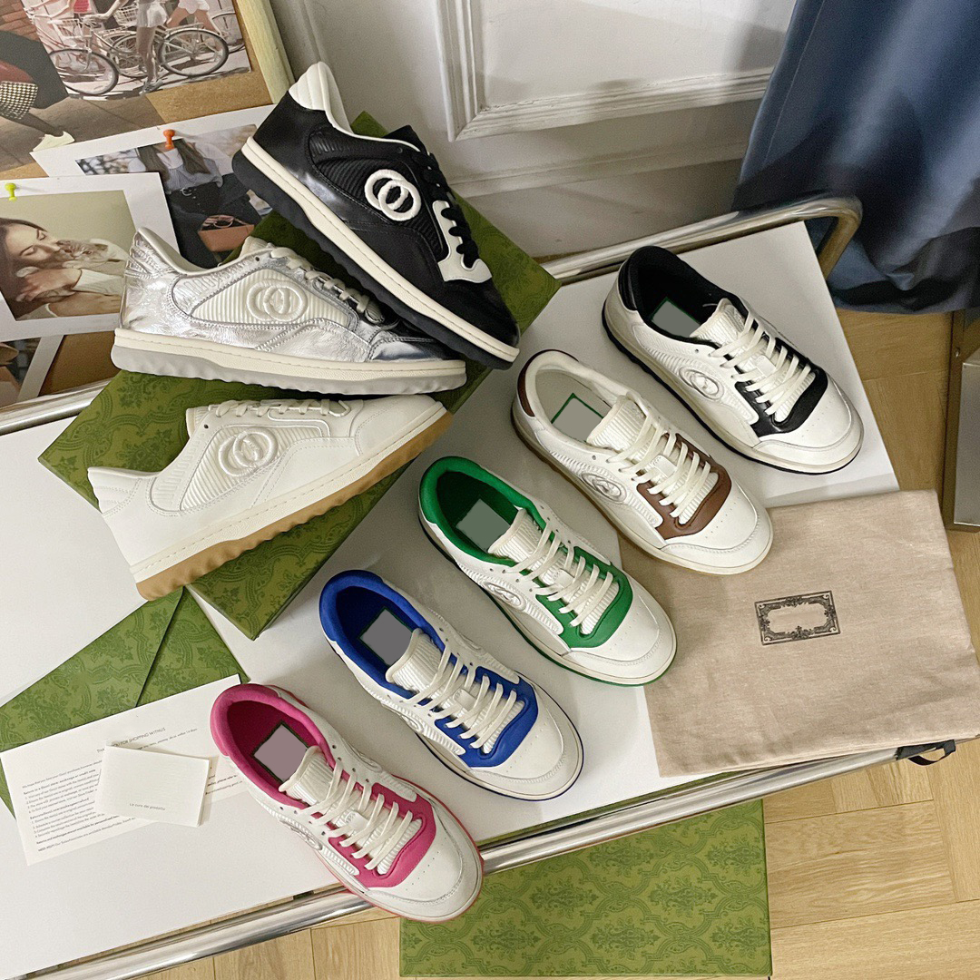 

Season 23SS Mens MAC80 Sneaker Shoe A discreet Interlocking G Embroidery Black And White Leather Retro-Inspired Sneaker Design Womens MAC80 Sneaker