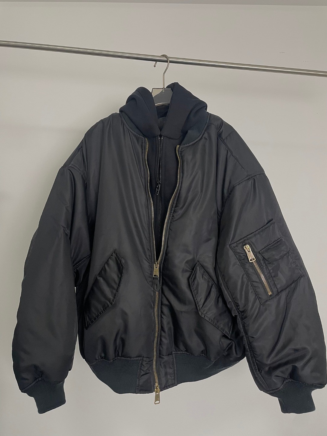 Fashion Brand Bale Jacket Coat Hooded Jacket Vintage Fleece Cotton Jacket Destruction Jacket for Men-image-921581548