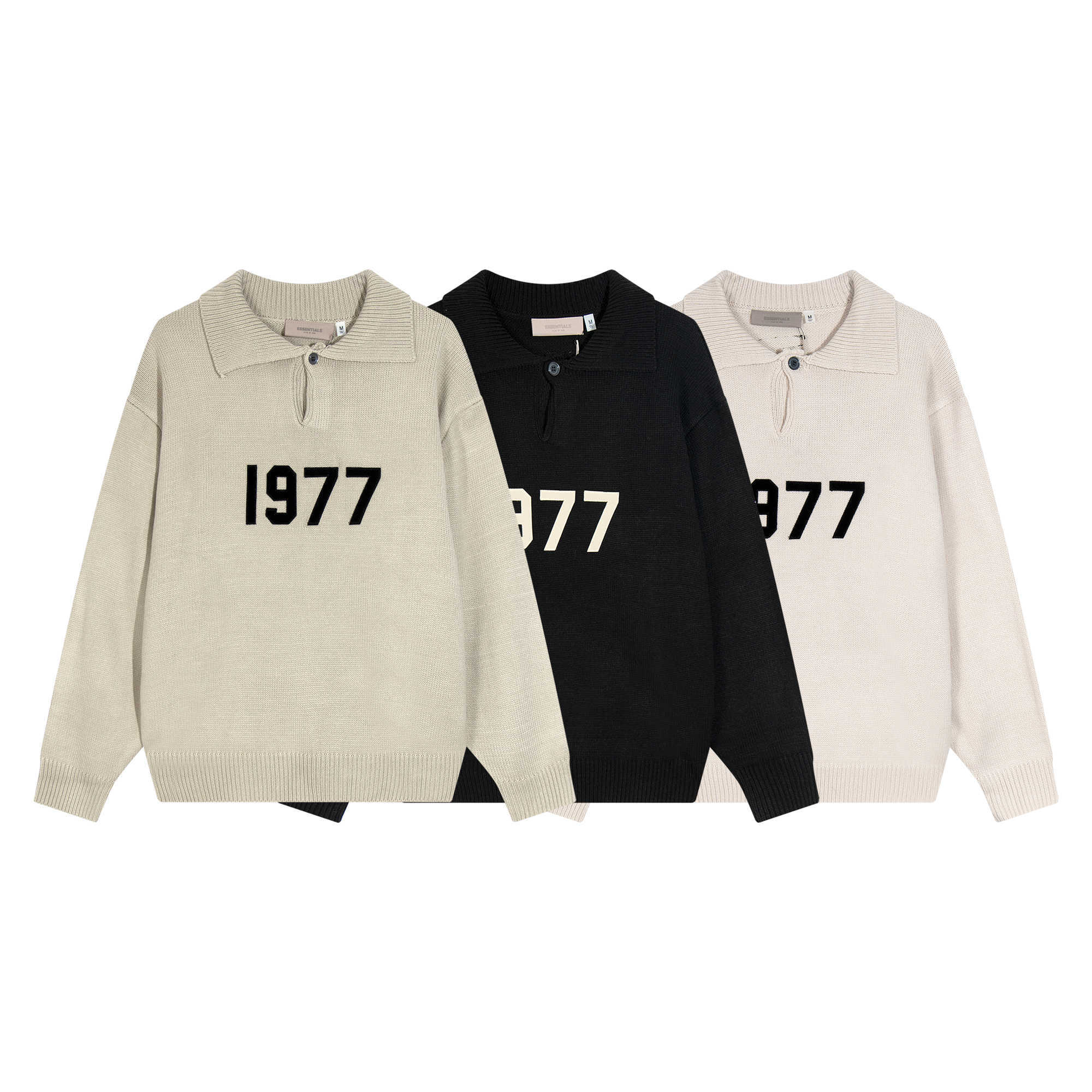 

ESS Sweaters Luxury Mens Designer FEARs OF GOD FOG Season 8 Double Thread ESSEN Mens Womens POLO Knits 1977 Sweater Trend sweater hoodie cowl neck sweater, Shipping fee
