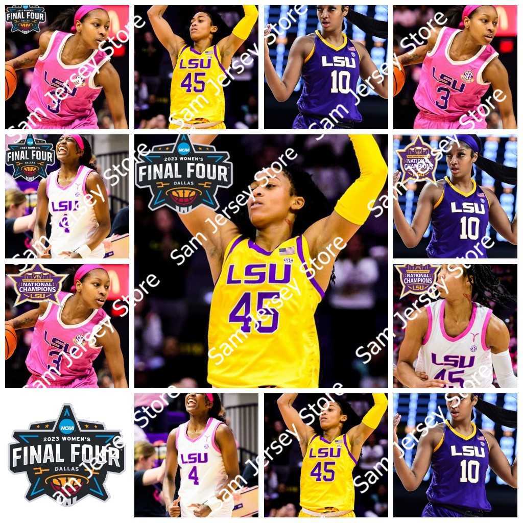 

2023 Women LSU Tigers Basketball Jersey Angel Reese Last-Tear Poa Flau'jae Johnson Kateri Poole Jasmine Carson Hannah Gusters Alexis Morris Jerseys Stitched, With champions patch