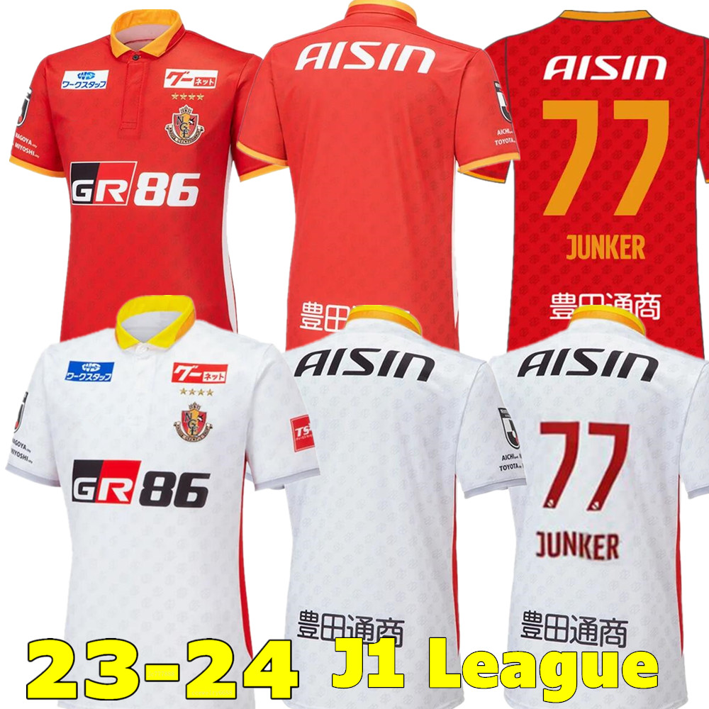 

2023 J1 League Soccer Jerseys Nagoya Grampus Home Red Away White Football Shirts 23 24 JUNKER INAGAKI MATEUS NAKATANI Short Sleeve Uniforms