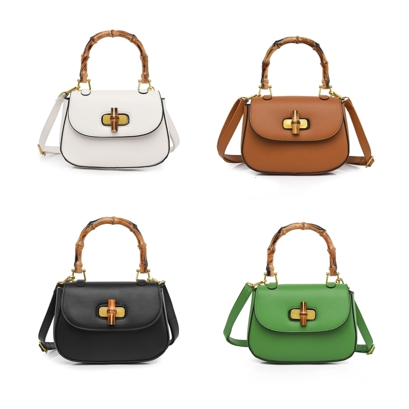 

Evening Bags Vintage Saddle with Bamboo Handle Messenger Leather Handbag Shoulder Crossbody Gift for Valentine's Day 230417, Yellow