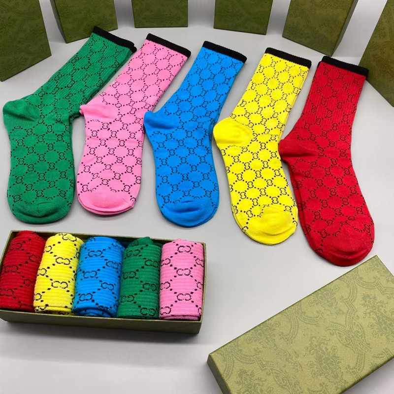 

famous Designer Men women G Letter knitted embroidery cotton socks high quality sports casual socks fashion patterned with box