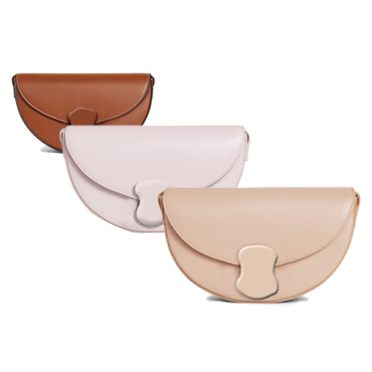 

Croissant crossbody Half moon bag travel teen triomphe Luxury Designer leather Women's Shoulder Bag man tote envelope clutch handbag fashion mirror quality bags, Khaki gold logo