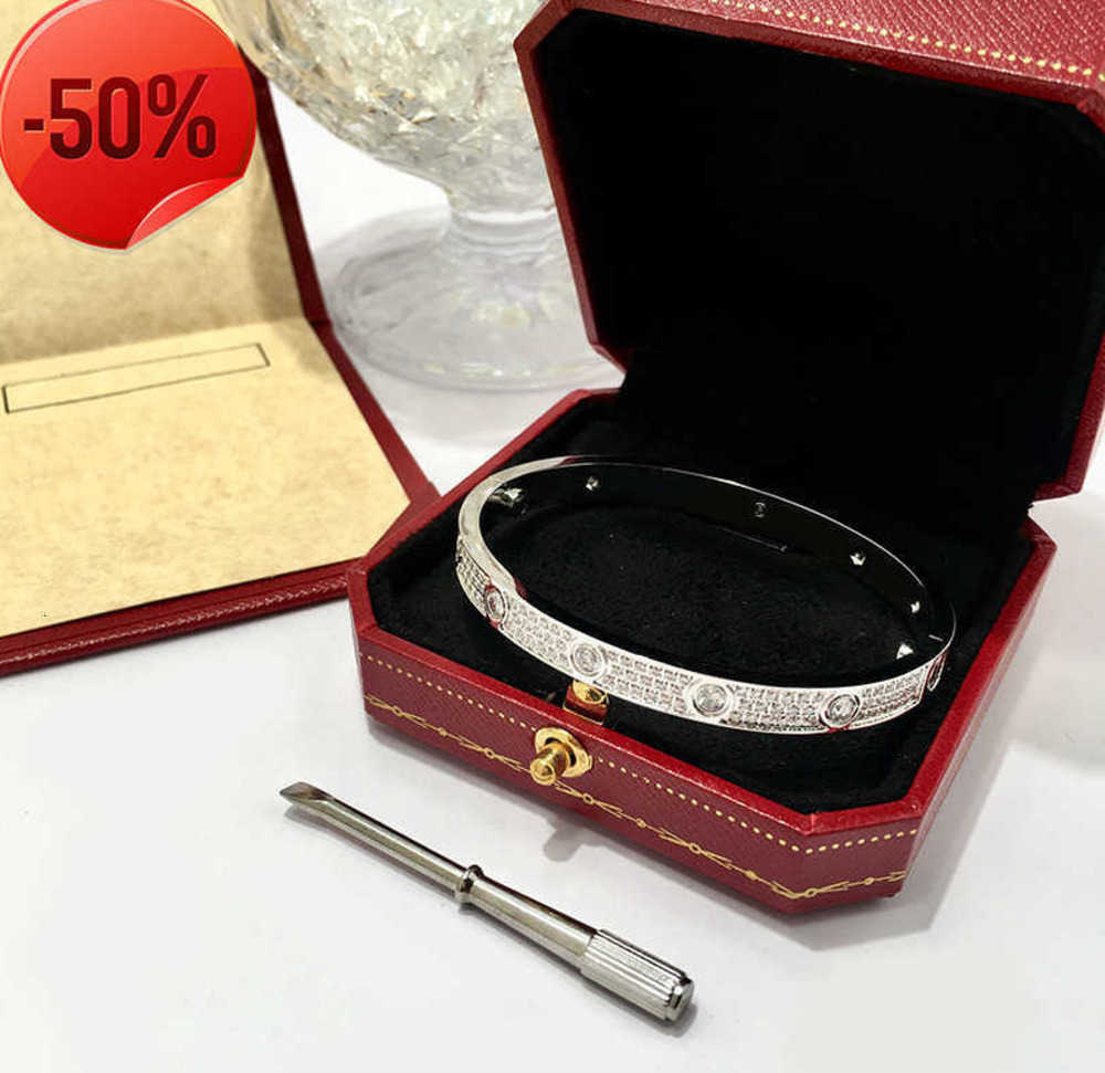

Bangle Full Diamond Stainless Steel gold love Bracelet Luxury Women Mens signer crystal Screwdriver cuff Bracelets Bangles Jewelry with bag Motion current 38ess