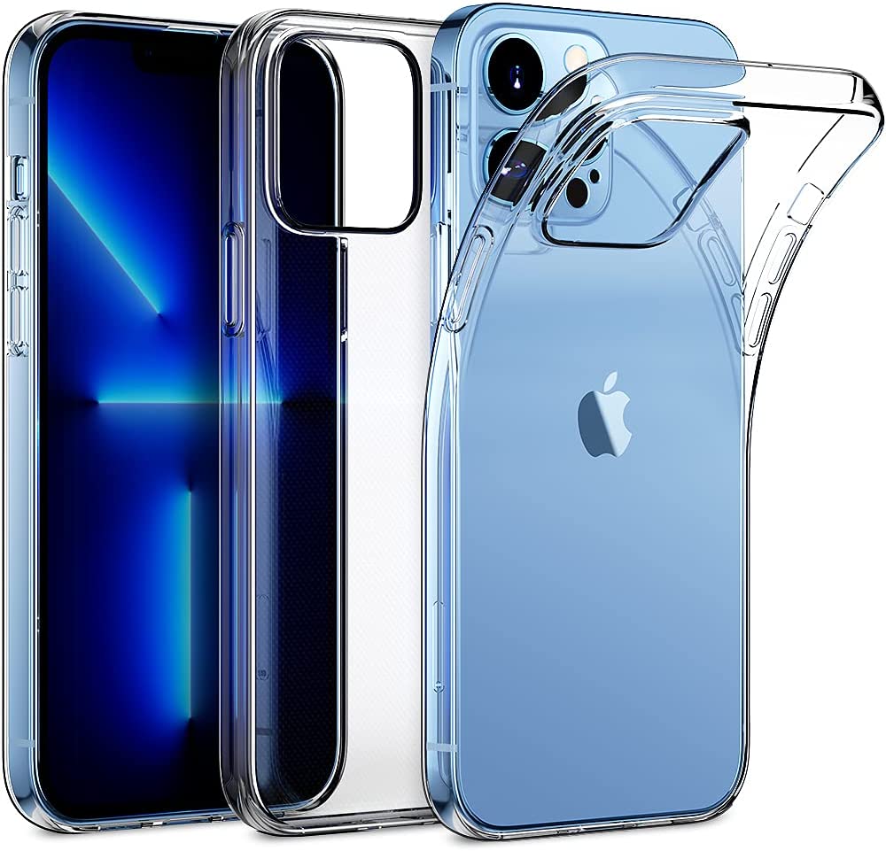 

Transparent iPhone Case CRYSTAL CLEAR 1.2mm Ultra Slim Flexible TPU Silicone Protective Cases Cover for iPhone 14 13 12 11 Pro Max iPhone14 Plus Back Covers, Big hole