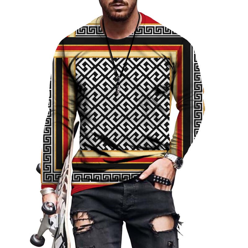

Geometric Fashion Mens Sweatshirts Graphic Religious Pattern Tops Boys 2023 Autumn Long Sleeves Wholesale, #21