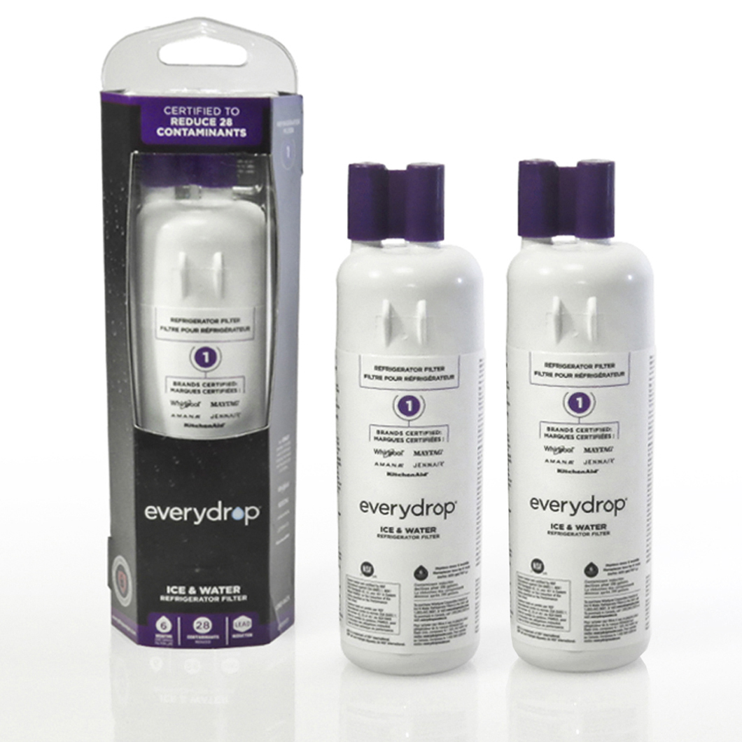 

everydrop by Whirlpool Ice and Refrigerator Water Filter 1, EDR1RXD1 (2 Pack)