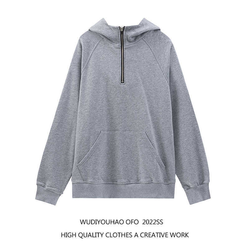 

Ess Hoodie Sweatshirts Designer Clothing Fears of God Frar of God Half Zip Hooded Pullover Sweater for Mens Womens Fog High Street American Hoodies Loose Couple, Shipping fee