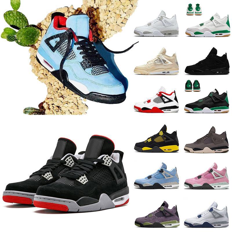 

Bred 4s Basketball shoes Jumpman 4 Pine Green Black Cat Thunder Canyon Purple Seafoam Sail White Oreo University Blue Military Men Women Sneakers Sports Trainers, D22 40-47