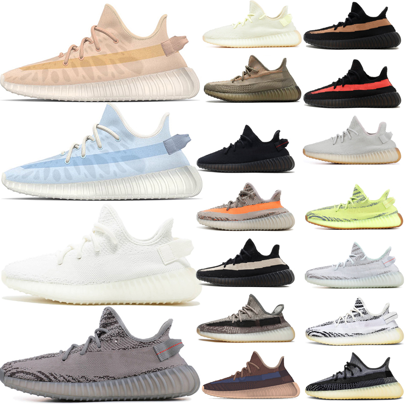 

350 v2 Shoes Bred Cream Static Black Reflective Sesame Zebra Beluga 2 Blue Tint Butter Earth Tail Light Yecheil Oreo Men Women yeezzys Shoes Trainers Sneakers 36-47, #3 36-48 black copper