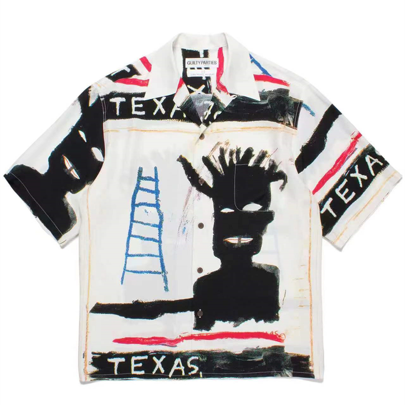 

Cartoon Pattern Portrait Shirt Men Women Hawaiian Shirts Tee