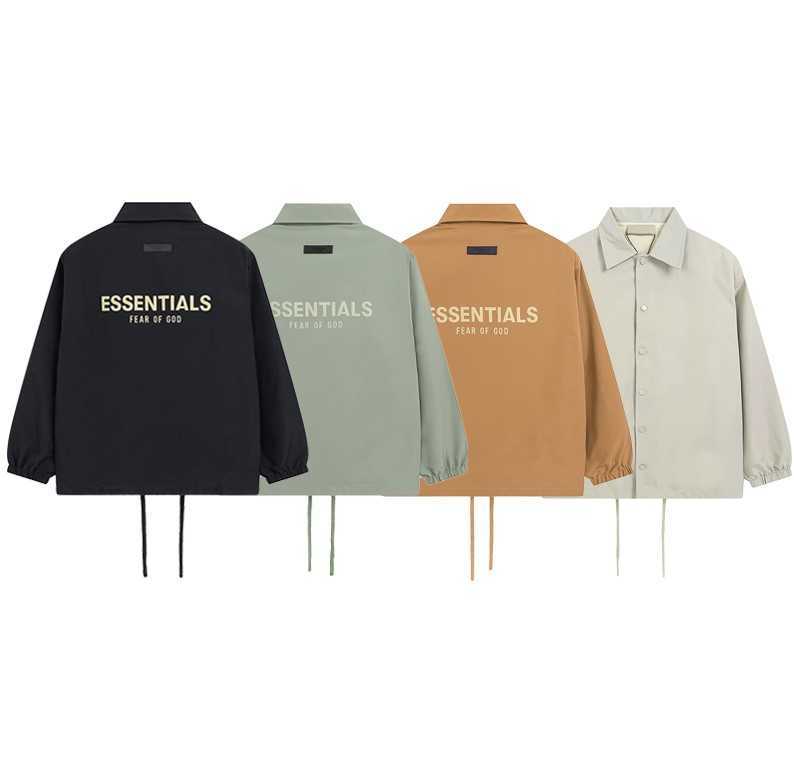 

Ess Designer Jackets Casual Streetwear Outerwear Fears of God Fog Essen Season 8 Flocked Letter Print Coat Coach Jacket Trench Coat Clothing Outerwear, Shipping fee