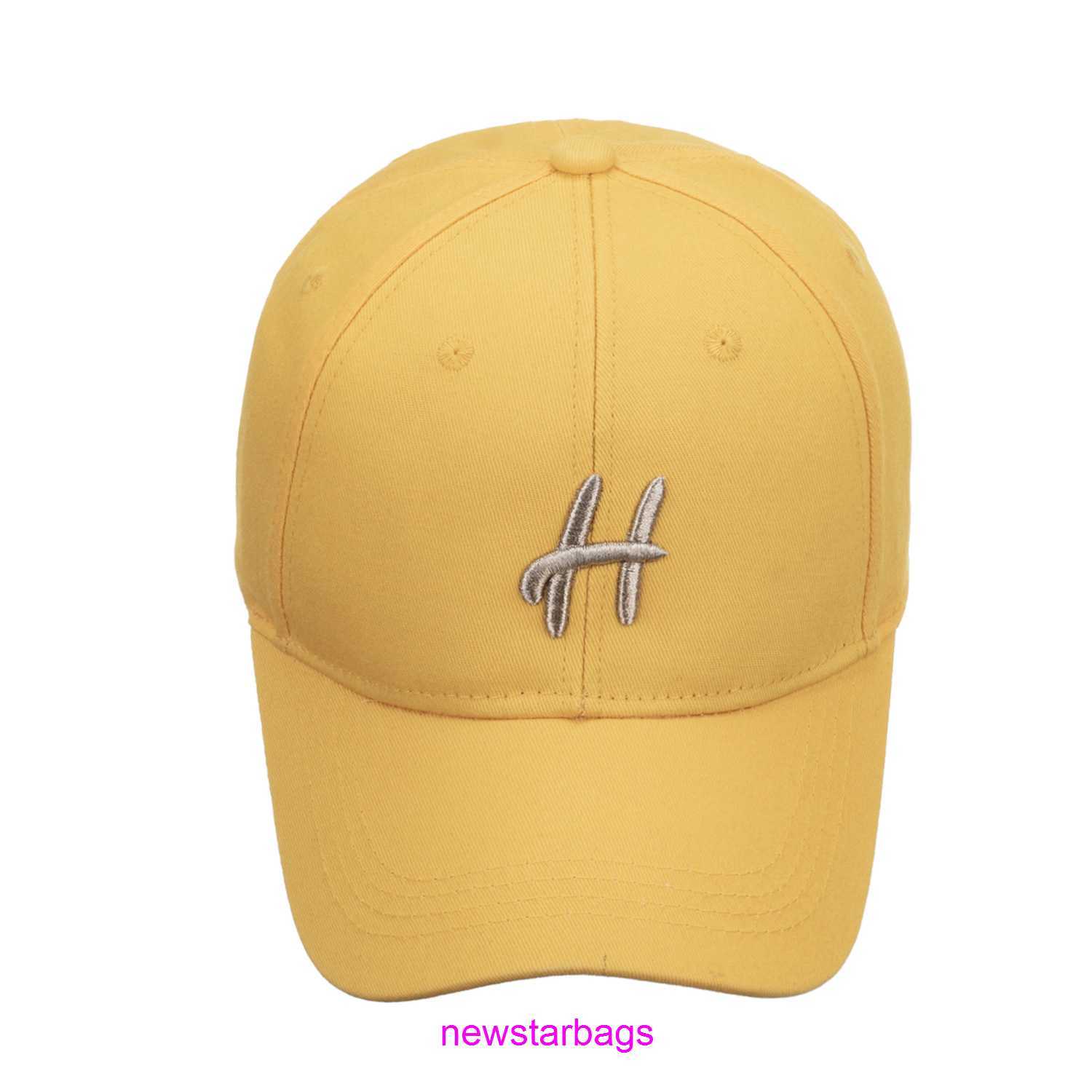 

Original edition Designer Herms Hat for sale Spring Summer Cotton baseball cap Embroidered Casual B947 QVTS, Yellow