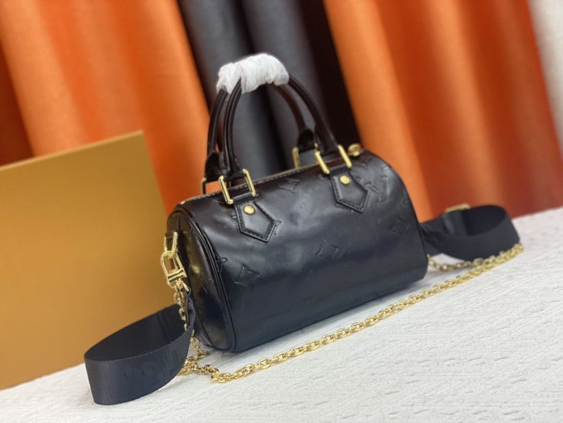 

Designers Women Messenger Travel bag Empreinte Empreinte Genuine leather Classic Style Fashion Shoulder bags Lady Totes handbags Speedy 20 cm, Black empreinte