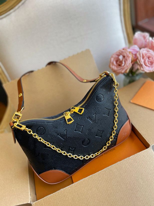 

Designer bags Totes Vintage Boulogne Croissants Chain Bags Classic Embossing Genuine leather Crossbody Bag Woman Tote Shoulder Bags Handbag Purse, White embossing