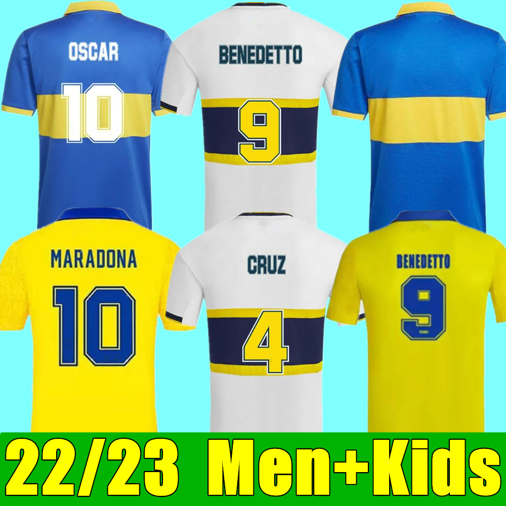 

2022 2023 BoCa Juniors soccer Jerseys VILLA SALVIO Men kids Benedetto Salvio camisa de futebol 22 23 football shirt TEVEZ fans player CARLITOS MARCOS ROJO VAZQUEZ, Kids home