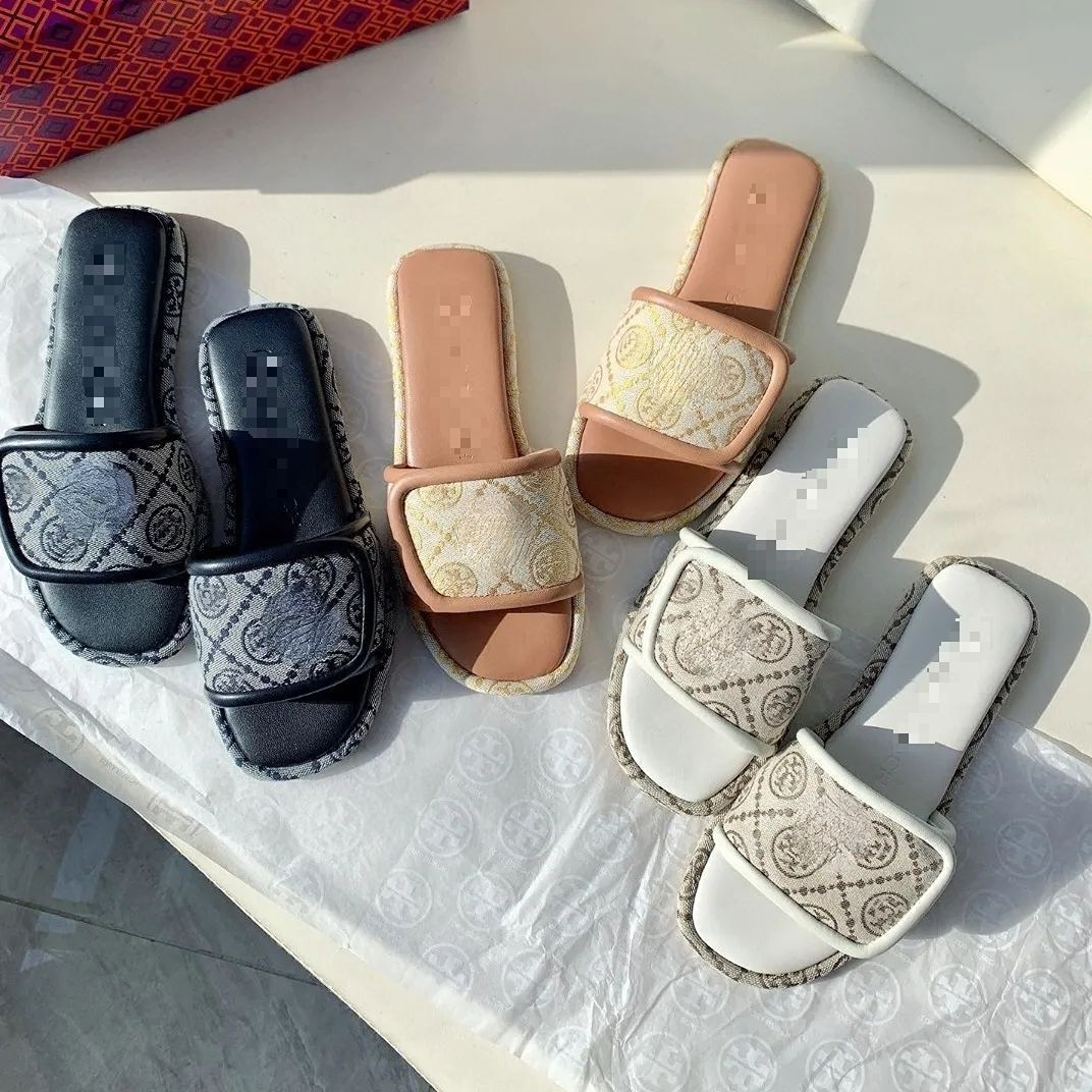 

Hot Summer Slippers Women's Sandals Summer Soft Bottom Fashion Shoes New Brands Designer Slide Rubber Flip-flops Flat Sandal Women tb Slippers size35-40