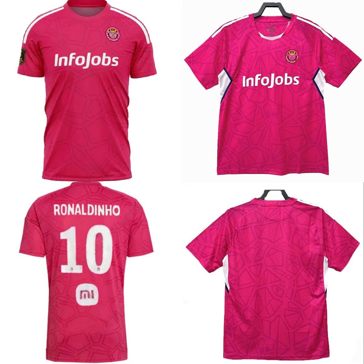 

2023-24 Porcinos FC soccer jerseys 23 24 sevens Kings League Chicharito Ronaldinho pique HUGO F. 11 football shirts, Red