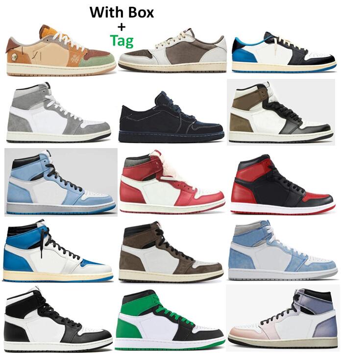 

Best Quality 1s Basketball Shoes Fragment TS Reverse Mocha Washed Black Phantom Voodoo University Blue Panda Lost and Found Chicago Bred Hyper Royal Men 1 Sneakers, Year of the rabbit