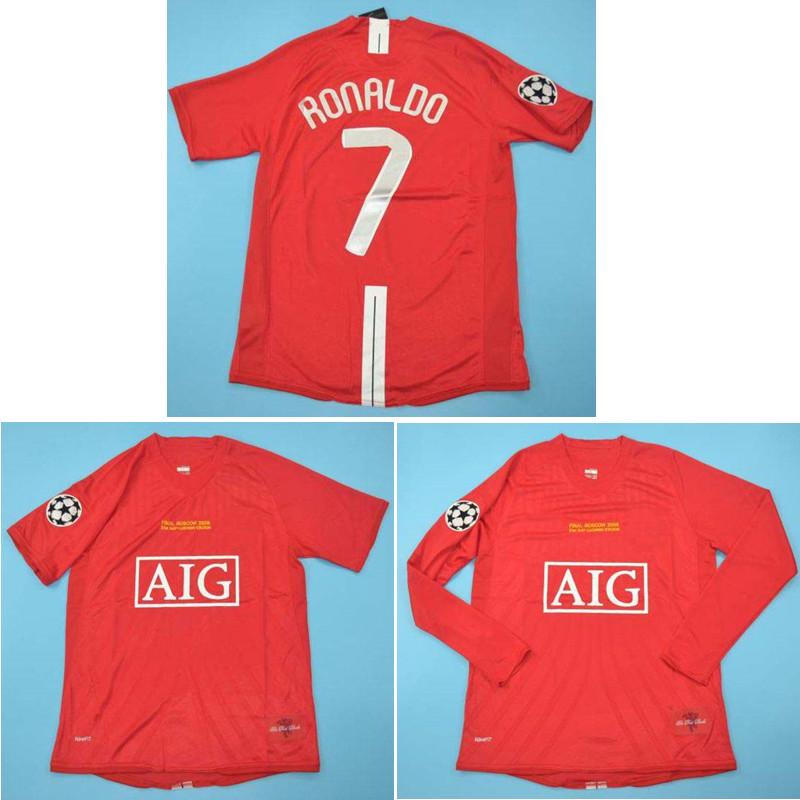 

Top 2008 manchester FINAL MOSCOW RONALDO Retro Jerseys Classic Vintage 08 09 SCHOLES VIDIC Soccer jersey ROONEY football shirts GIGGS utd maillot de foot, Manchesterunited2008home(c)