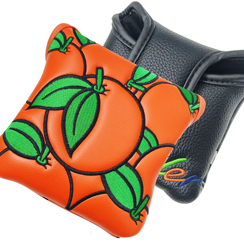 

Other Golf Products Golf Putter Cover Orange And Black Spider Putter Headcover Golf Club Putter Head Covers Elegant Embroidery Premium Leather 230414