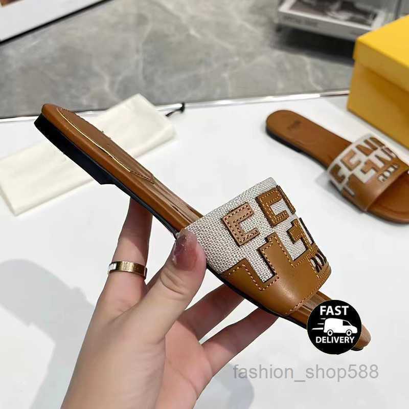 

Women's slippers outdoor summer leather flip-flops designer slippers Beach sandals Leisure Resort slides plus size 35-42, 12#