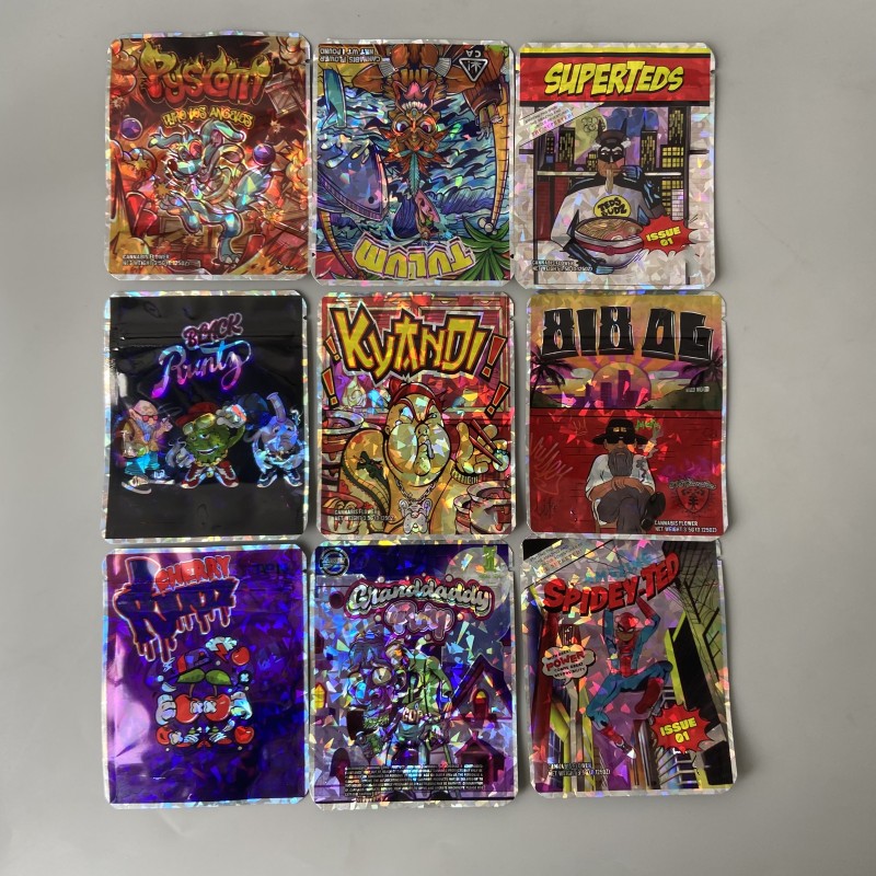 

Mylar Bag California Plastic Packaging Edible Packing Bags Package Pack Resealable Zipper Keep Sealed Fresh 3.5g g grams OZ MVP GUMBO YUMYUMZ RUNTY Glue