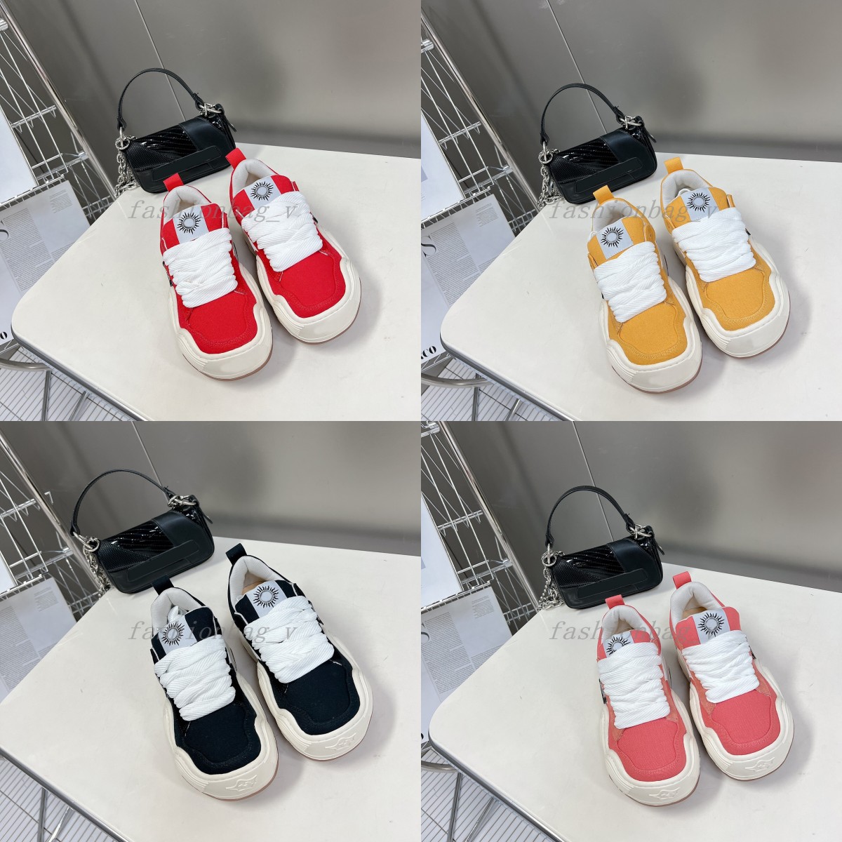 

Designer Casual Shoes Women Sneakers Heyday Sneaker Platform Canvas Shoe Women Triple Wavy Bread Shoe Thick Soled Rubber Trainers