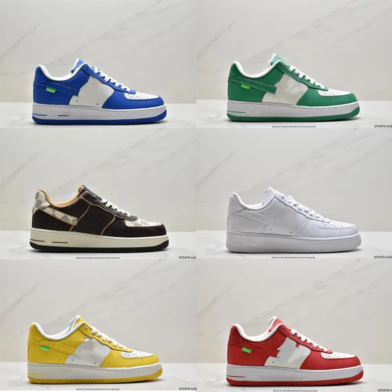 

Designers Flower 1 Low Shoes Luxury Classic White Black Yellow Gold Red Orange Blue Green Purple Outdoor Men Women Running Sports Sneakers Size 36-46