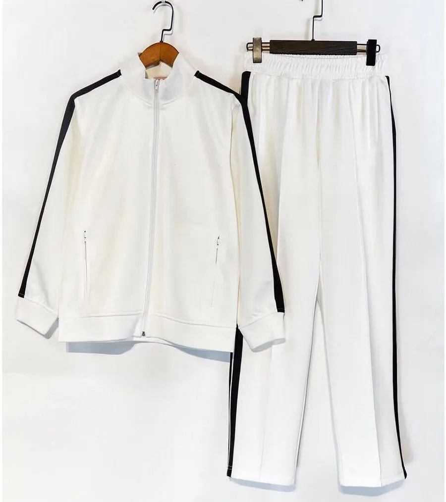 Designer Palm Multi Colors Angelstrack Suit Men Women Causal Trendy Letter Print Sportswear 2Pcs Y2k Streetwear Sports Jacket And Baggy Sweatpants T