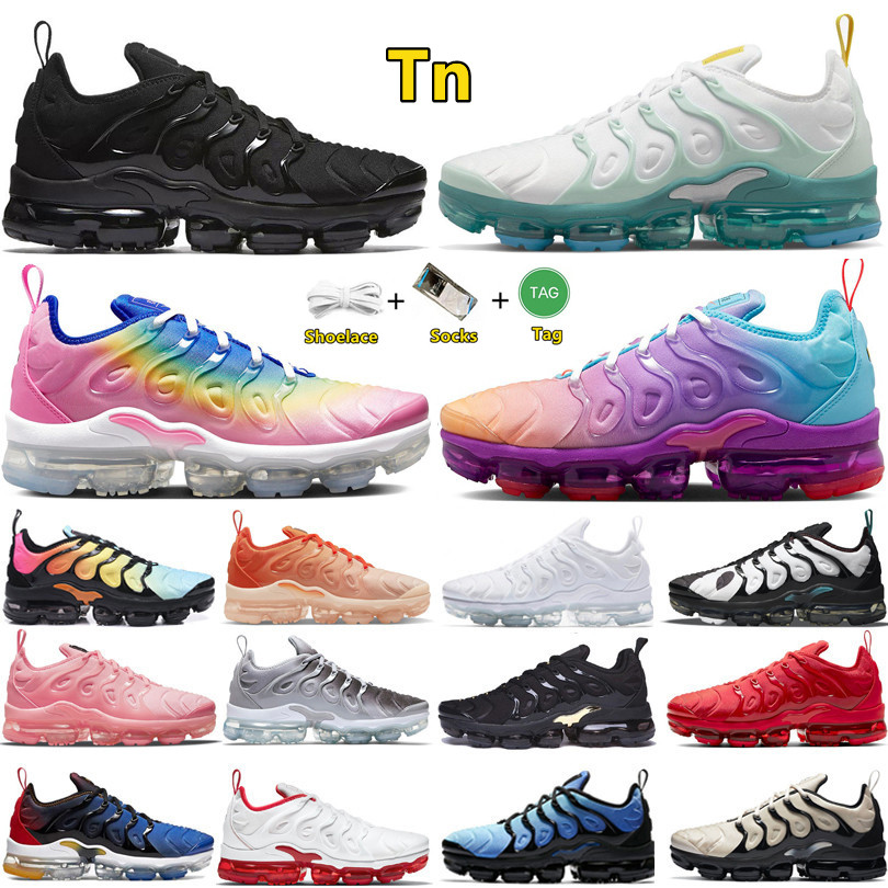 

Tn Plus Running Shoes Triple White Black Volt Since 1972 Purple Gradient Midnight Navy USA Vibes Orange Gradients Light Bone Tns Men Women Trainers Sports Sneakers, Color#12