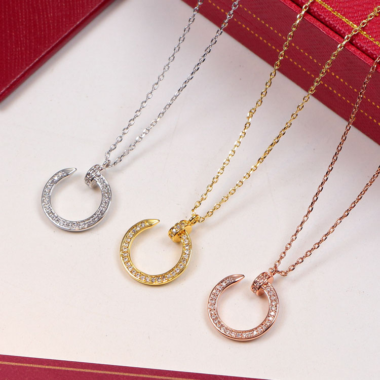 

New men and women necklace fashion designer design stainless steel nail necklaces
