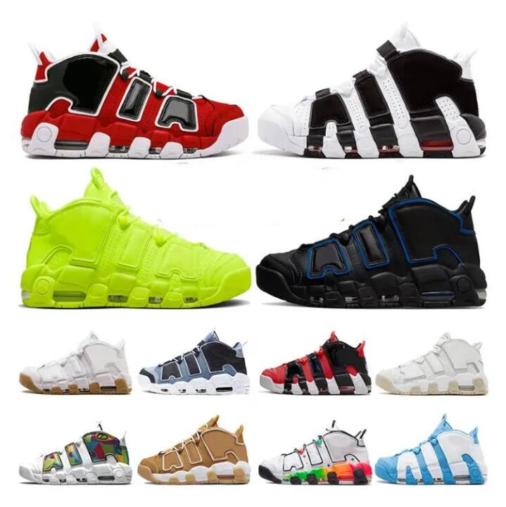 

TOP Air More Uptempos 96 Basketball Shoes Max Black Royal Action Grape Light Aqua Valerian Battle Blue Volt White Tatal Orange Hoops Barley Green 96s Trainer Sneakers, 32