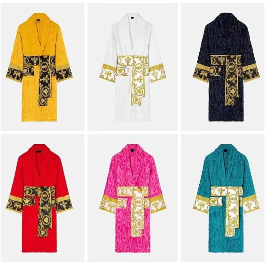 2023 New Women's Small Fragrant Wind Autumn and Winter Bathrobe Soft Warm and Comfortable Pure Cotton Man Bathrobe Couple High Quality Bathr-image-921607936