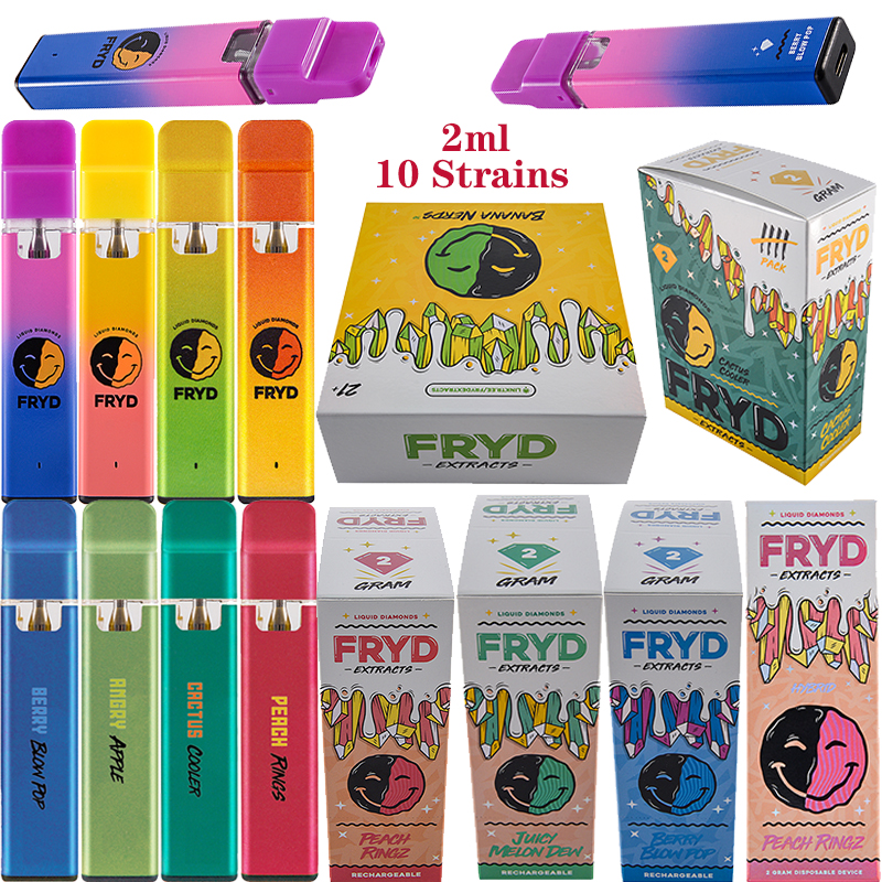

FRYD Liquid Diamonds E Cigarettes Rechargeable Disposable Vape Pen 2ml Starter Kit Vapes Cartridges Empty Oil Carts Device Pods Vaporizer Type C 10 Flavors 350mah