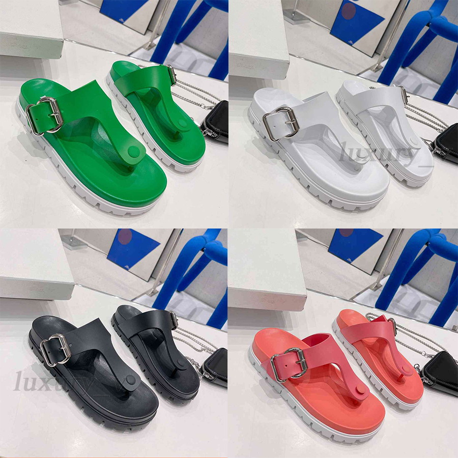 

Designer Slippers Women Platform Sandals Thick Soled High Rise Shoes Metal Buckle Color Beach Flip Flops Summer Beach Sandals with box
