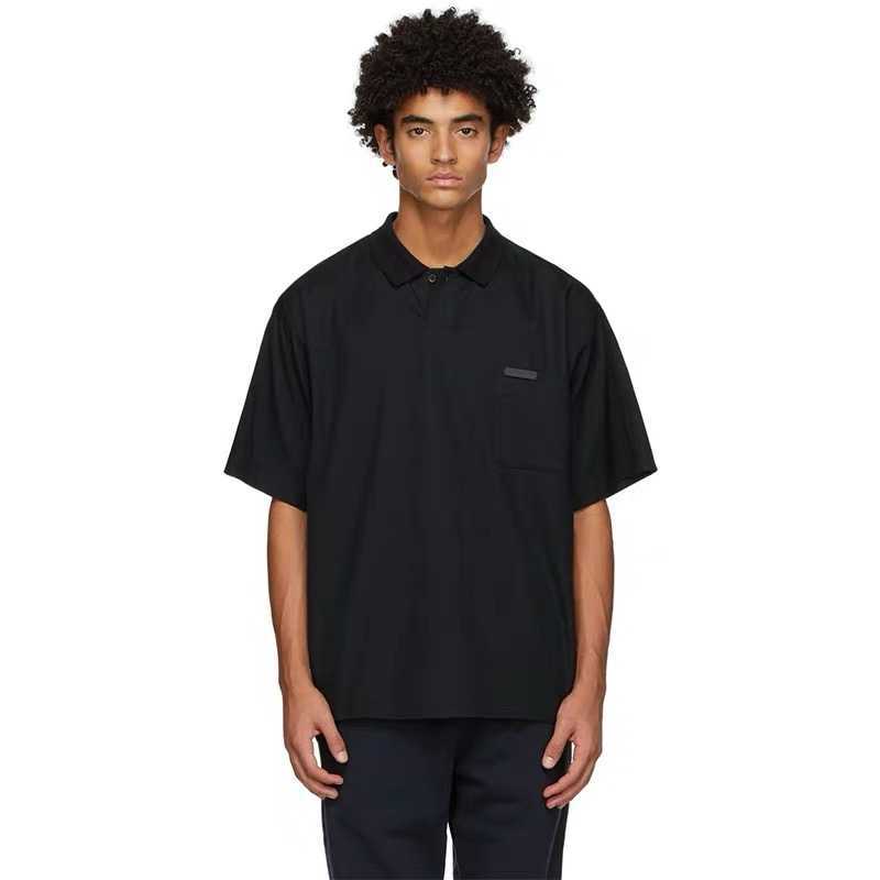 

Fears of God Fog Season 7 Flocked Wool Print Pocket Trendy High Street Wide Short Sleeve Men' Shirt Polo, Shipping fee