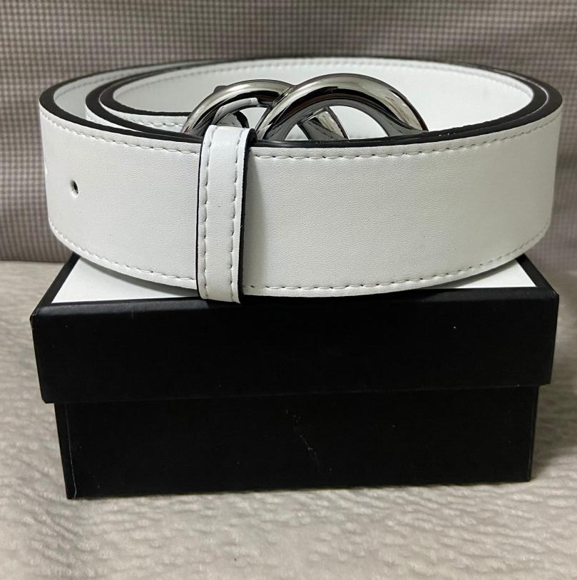 

Men Designers Belts Fashion Genuine Leather womens mens Letter Double G buckle belt cinturones mujeres width 3.8cm with box