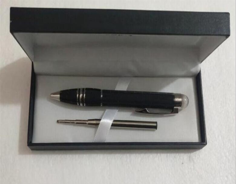 Fashion Kids Designer black Roller ball pen / ballpoint pen with crystal head school office stationery Luxury Write ink Gift Pens with box