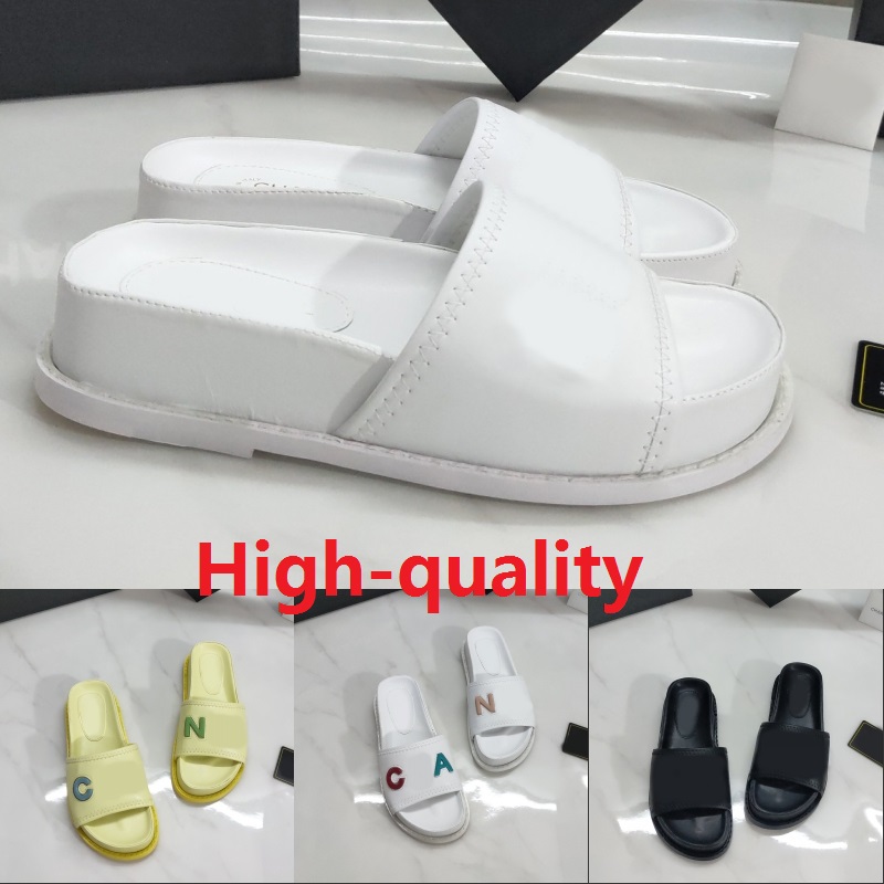 

Quality High Sandal Slipper Luxury Designer summer fashion ladies Beach Casual shoe woman Comfortable Minimalist Coarse Letter thick base shoes Sandal with logo
